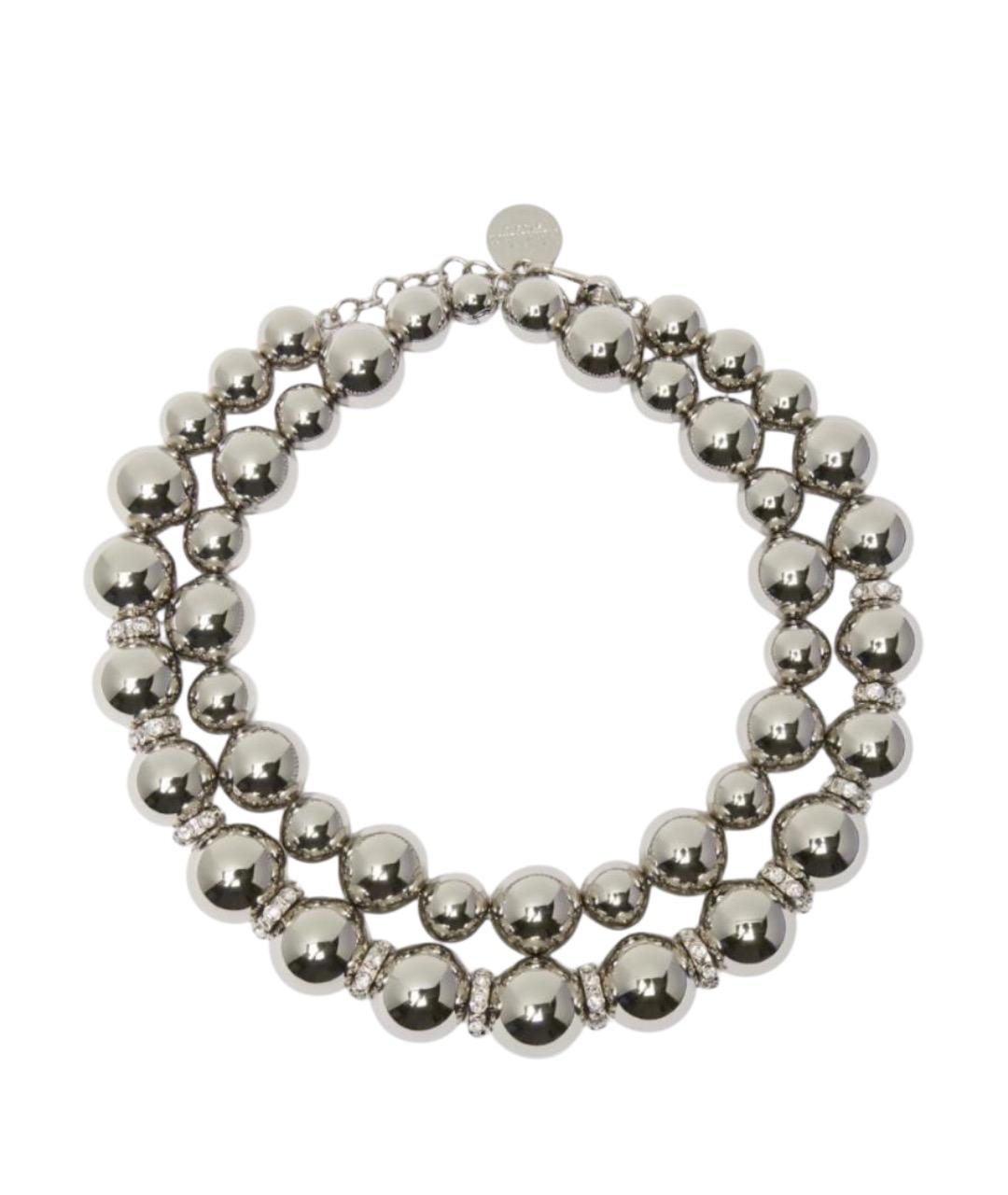 MAX MARA STUDIO Серебряное металлическое колье, фото 1