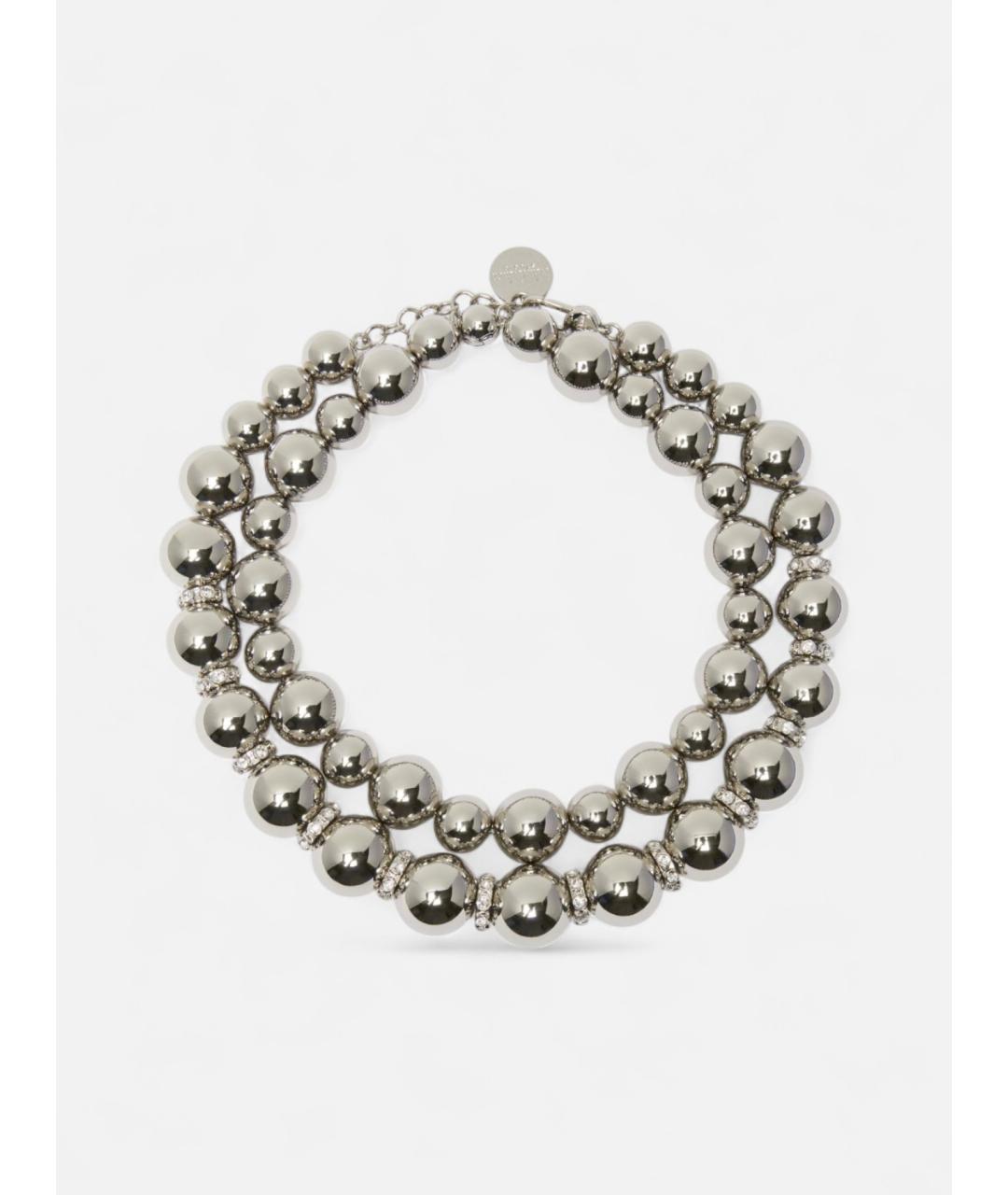 MAX MARA STUDIO Серебряное металлическое колье, фото 5