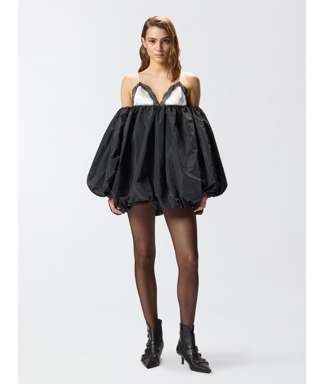 PINKO Черное полиэстеровое коктейльное платье, фото 2