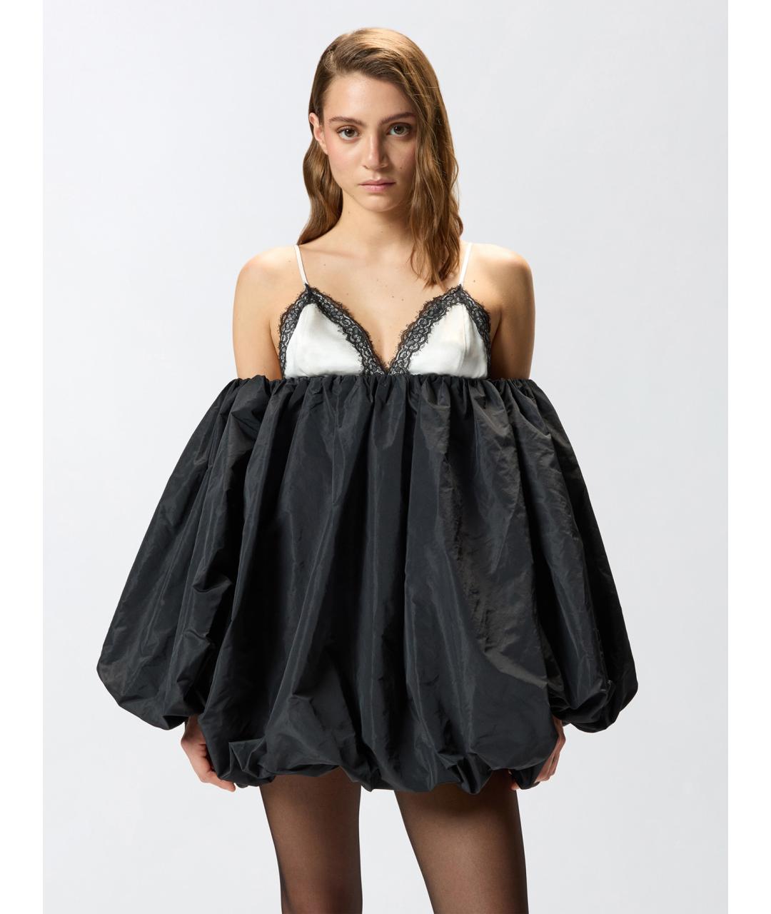 PINKO Черное полиэстеровое коктейльное платье, фото 3