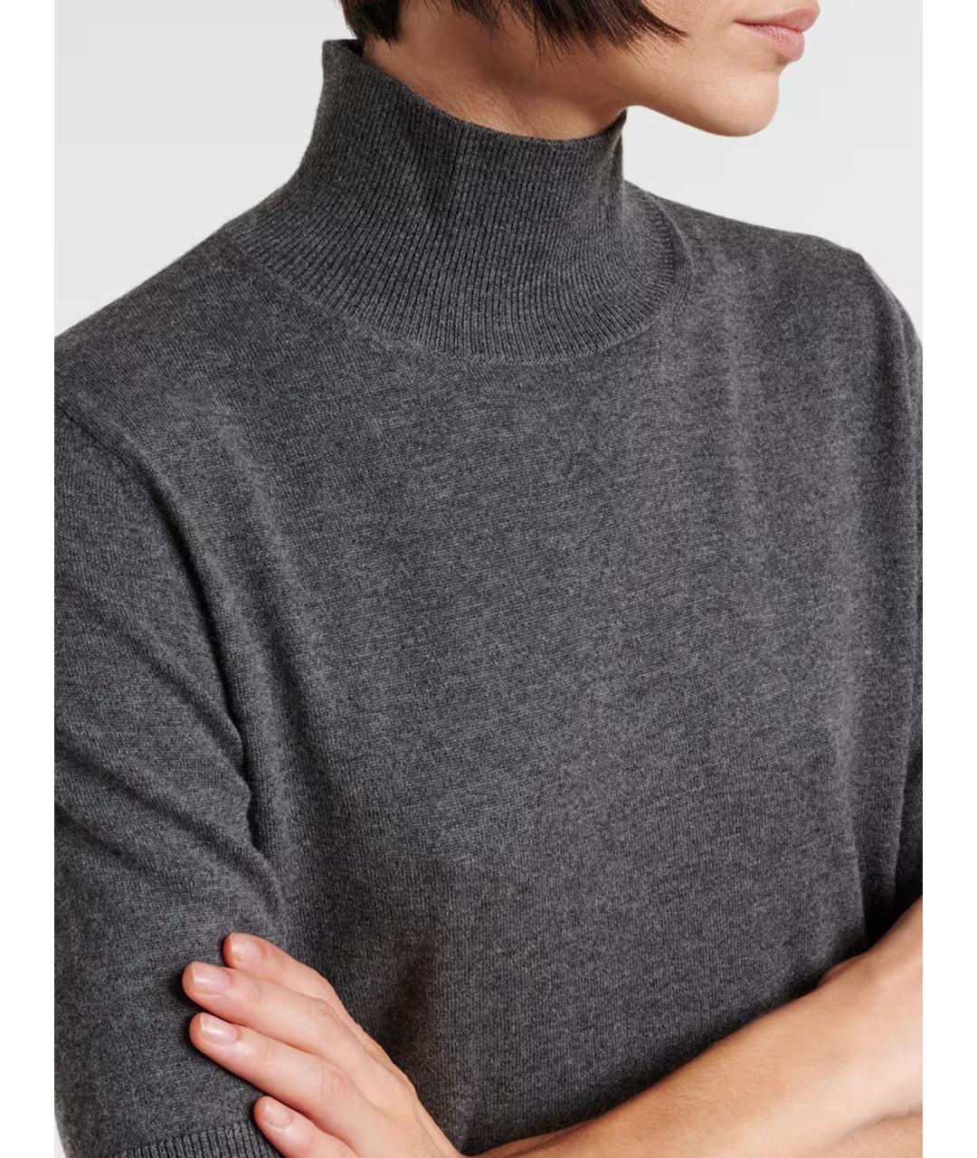 'S MAX MARA Серая шерстяная водолазка, фото 4