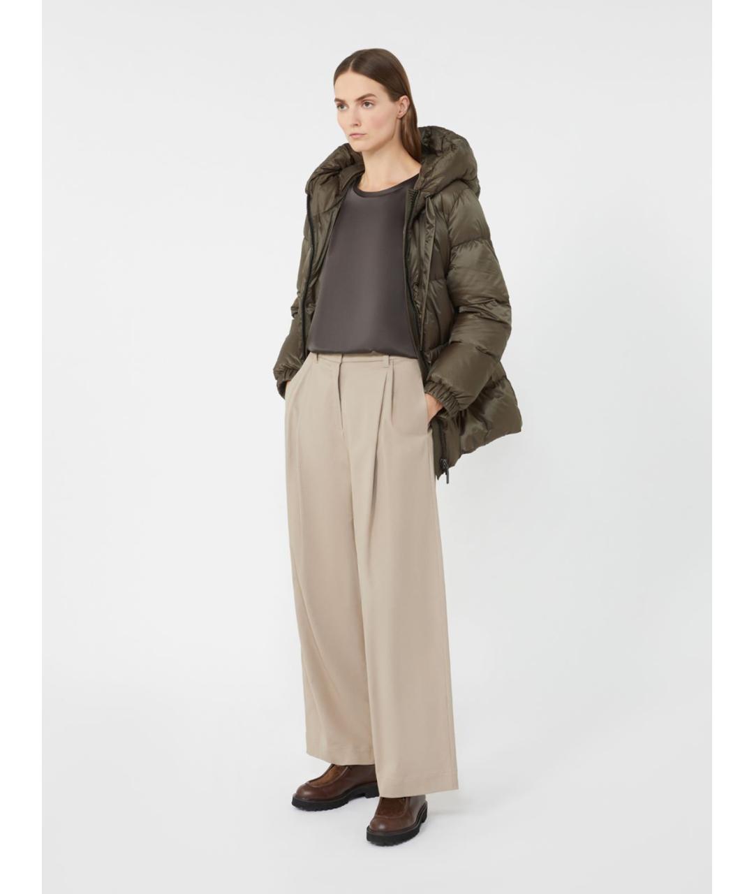 'S MAX MARA Коричневая вискозная футболка, фото 2