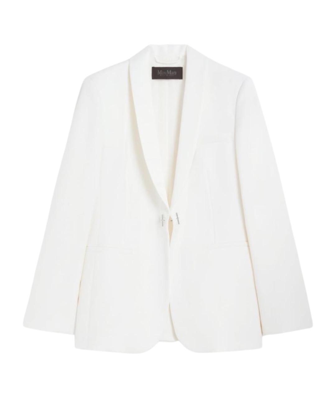 MAX MARA Белый шерстяной жакет/пиджак, фото 1