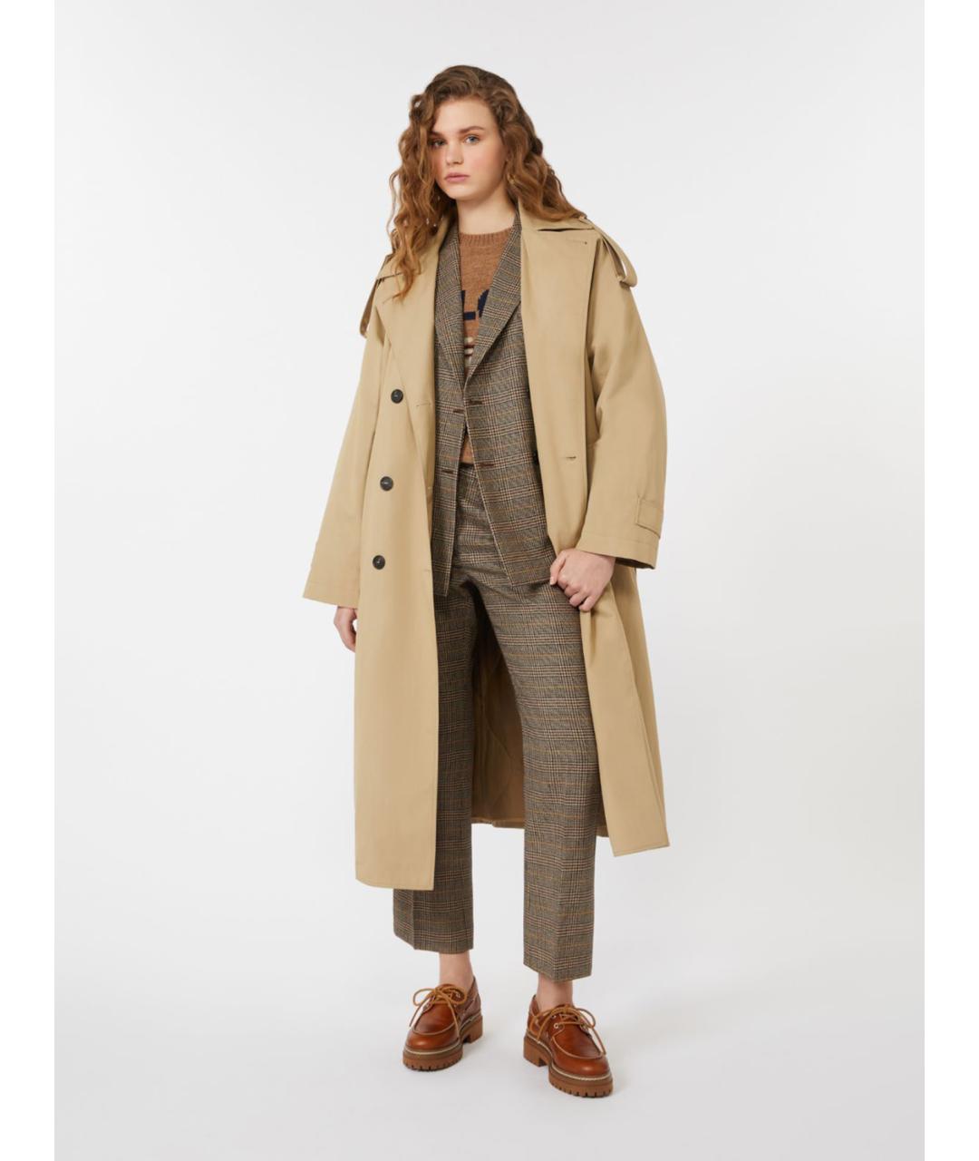 WEEKEND MAX MARA Коричневый шерстяной жакет/пиджак, фото 2