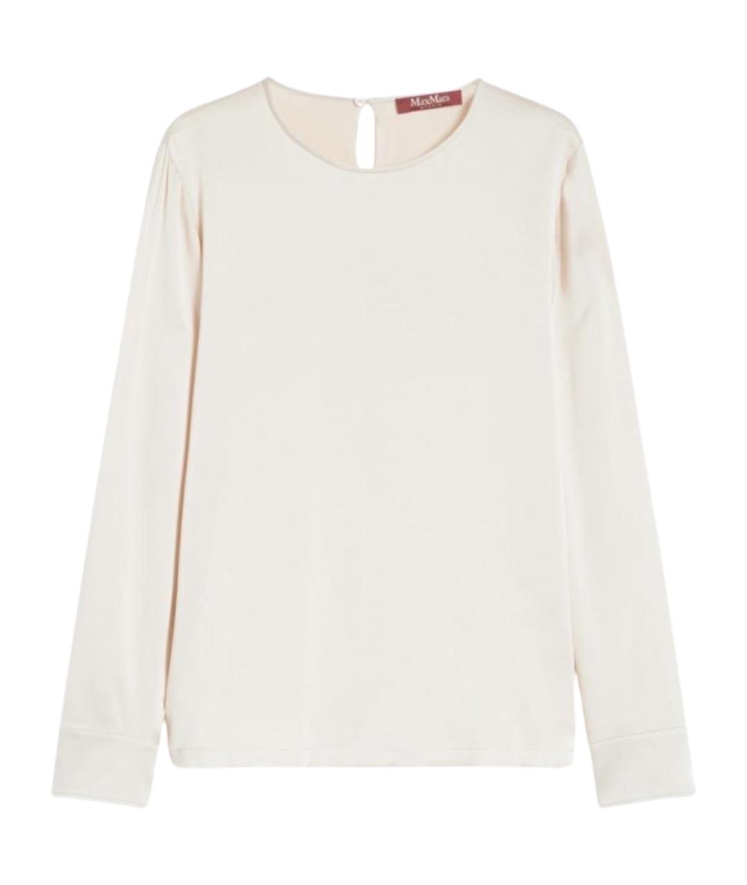 MAX MARA STUDIO Белая атласная блузы, фото 1