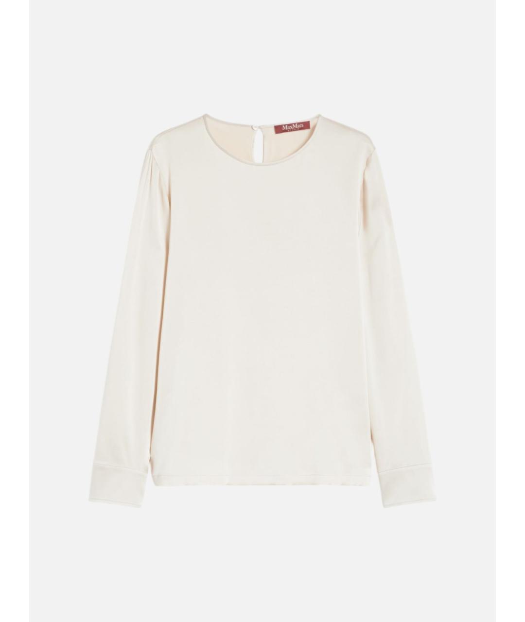 MAX MARA STUDIO Белая атласная блузы, фото 6