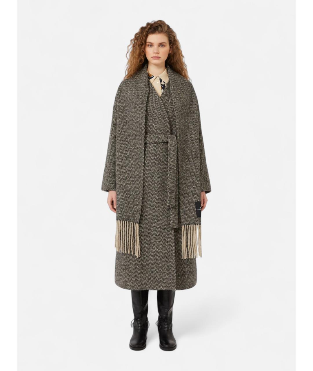 WEEKEND MAX MARA Коричневое шерстяное пальто, фото 2