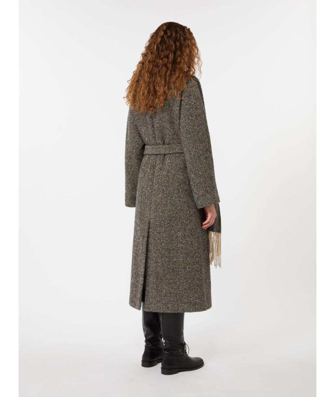 WEEKEND MAX MARA Коричневое шерстяное пальто, фото 4