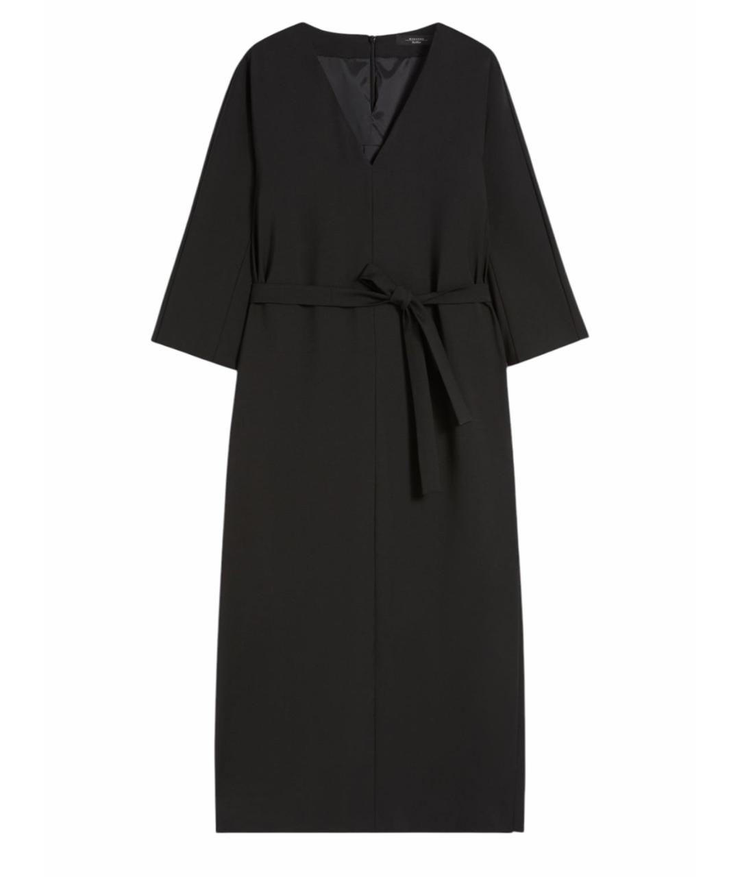 WEEKEND MAX MARA Черное шерстяное повседневное платье, фото 1