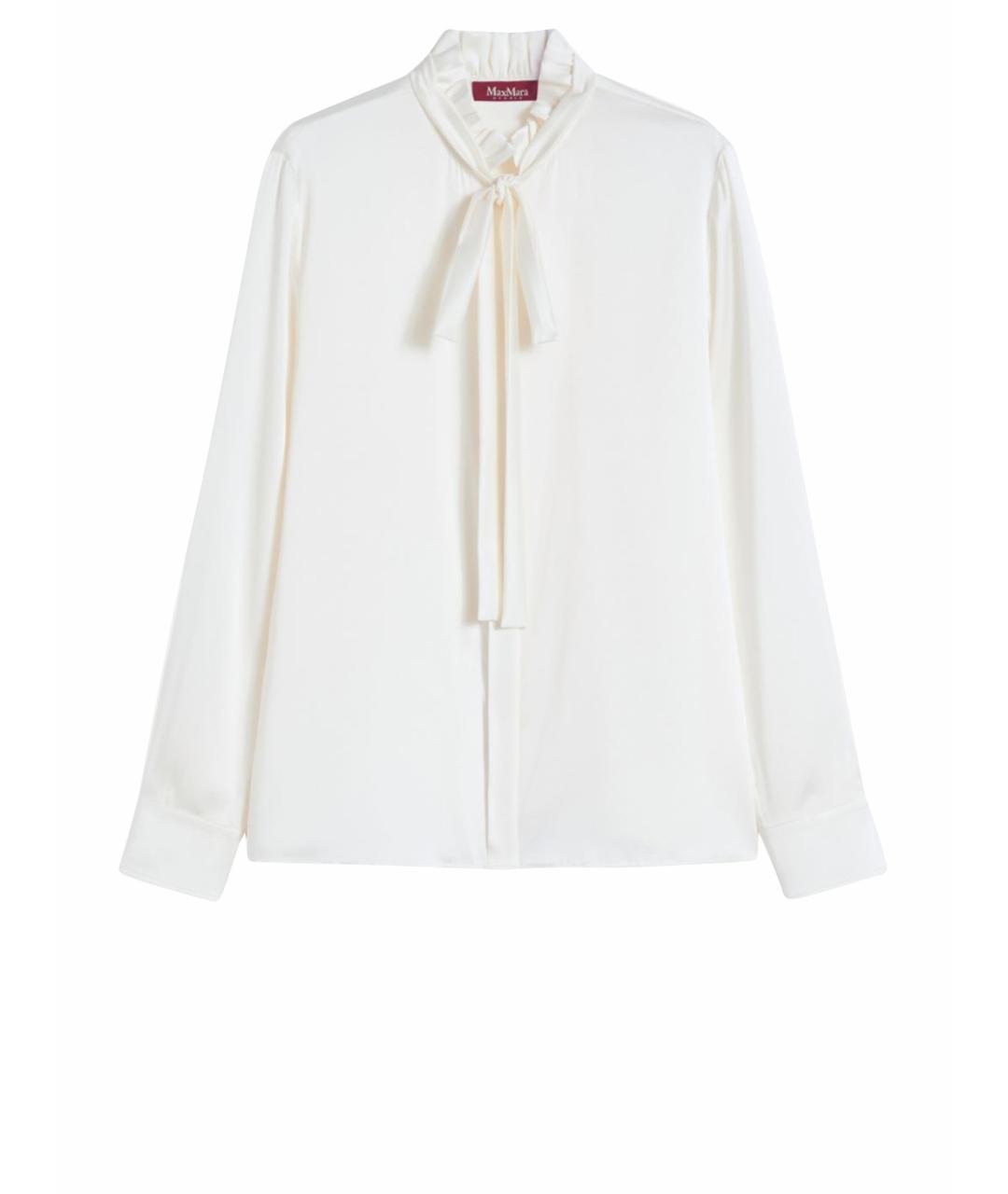 MAX MARA STUDIO Белая шелковая блузы, фото 1
