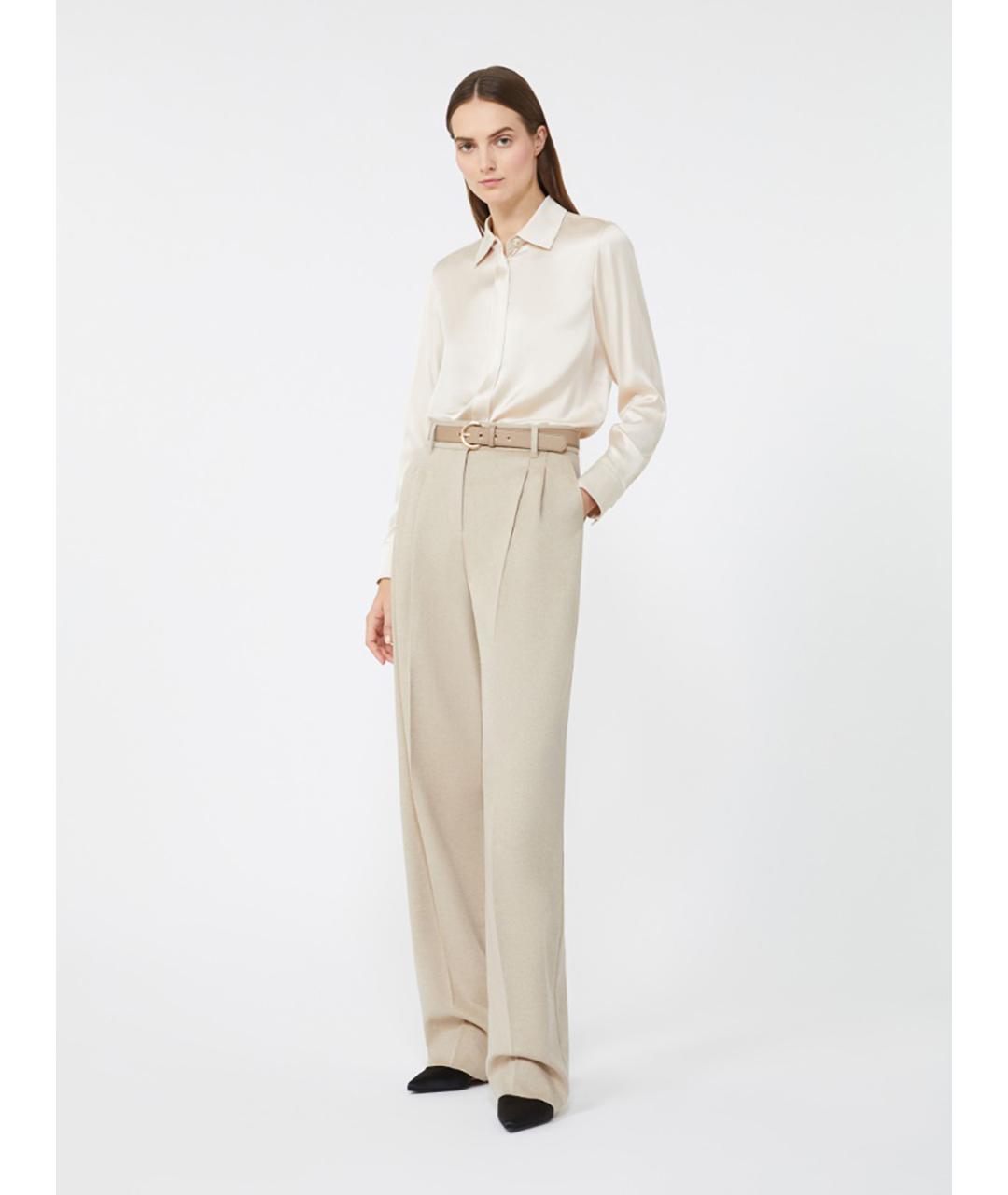 MAX MARA STUDIO Белая шелковая рубашка, фото 2