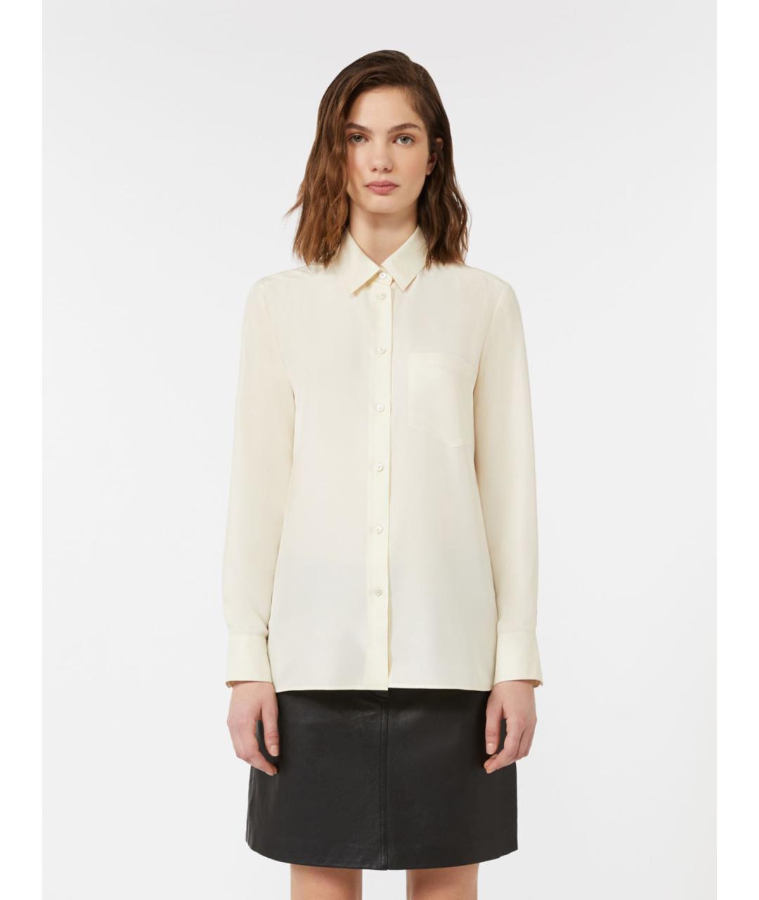 WEEKEND MAX MARA Белая шелковая рубашка, фото 4