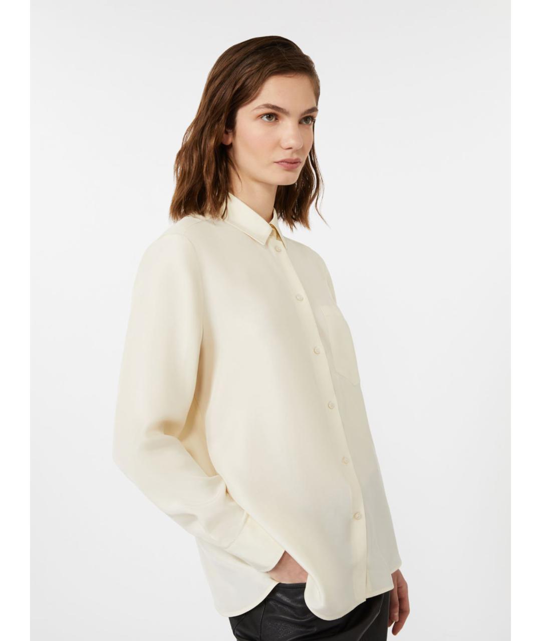 WEEKEND MAX MARA Белая шелковая рубашка, фото 5