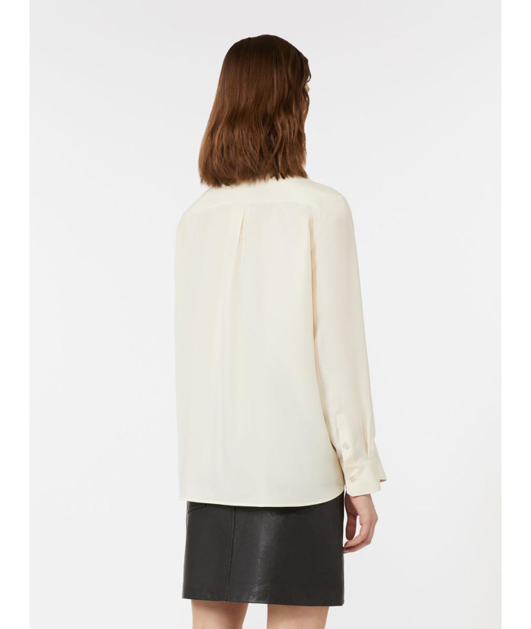 WEEKEND MAX MARA Белая шелковая рубашка, фото 3