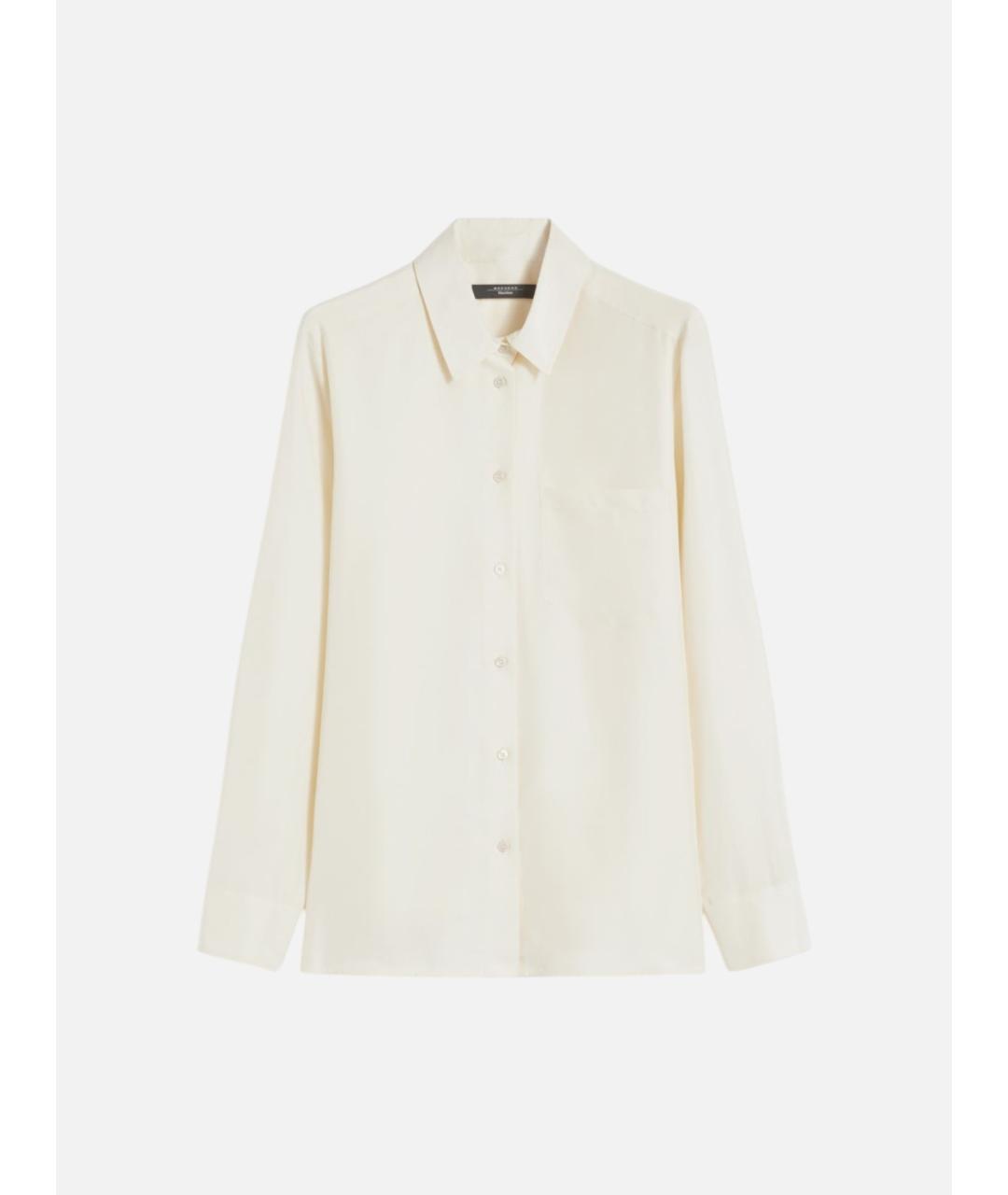 WEEKEND MAX MARA Белая шелковая рубашка, фото 6