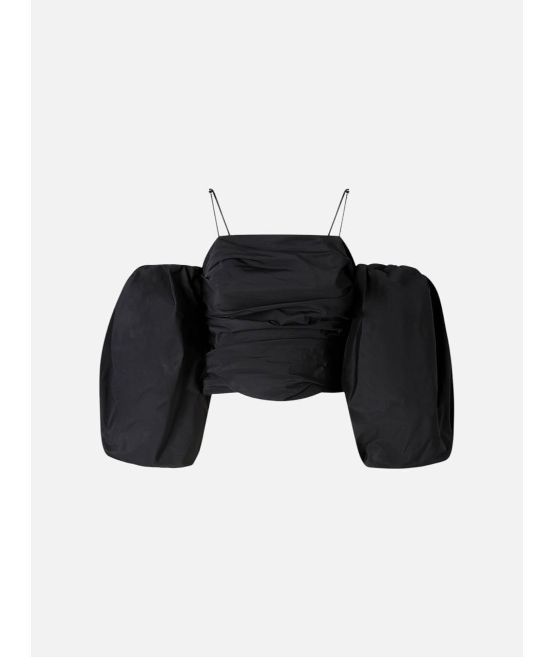 PINKO Черная полиэстеровая блузы, фото 7