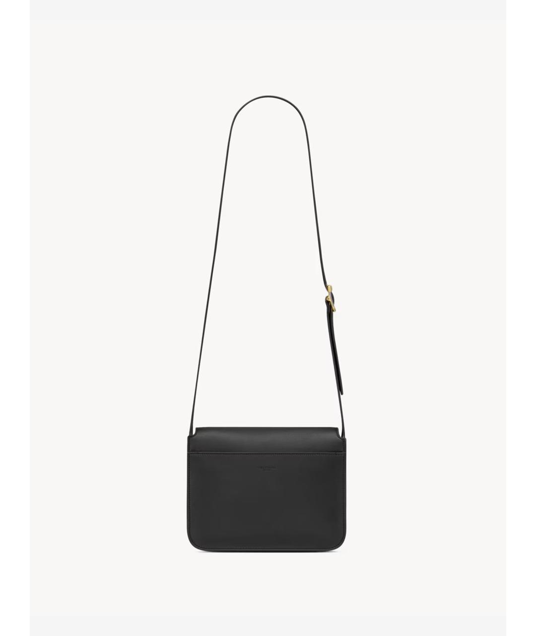 SAINT LAURENT Черная кожаная сумка через плечо, фото 4