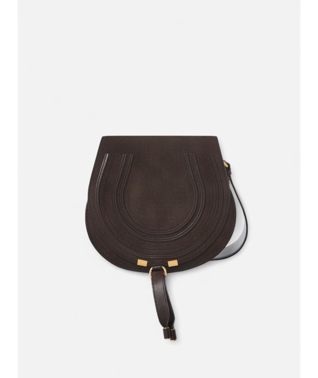 CHLOE Коричневая замшевая сумка через плечо, фото 4