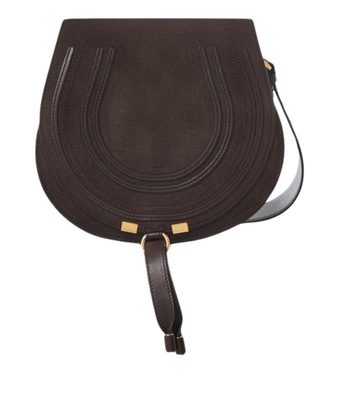 CHLOE Коричневая замшевая сумка через плечо, фото 1