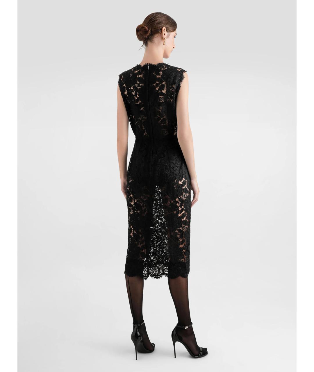 DOLCE&GABBANA Черное вискозное вечернее платье, фото 4