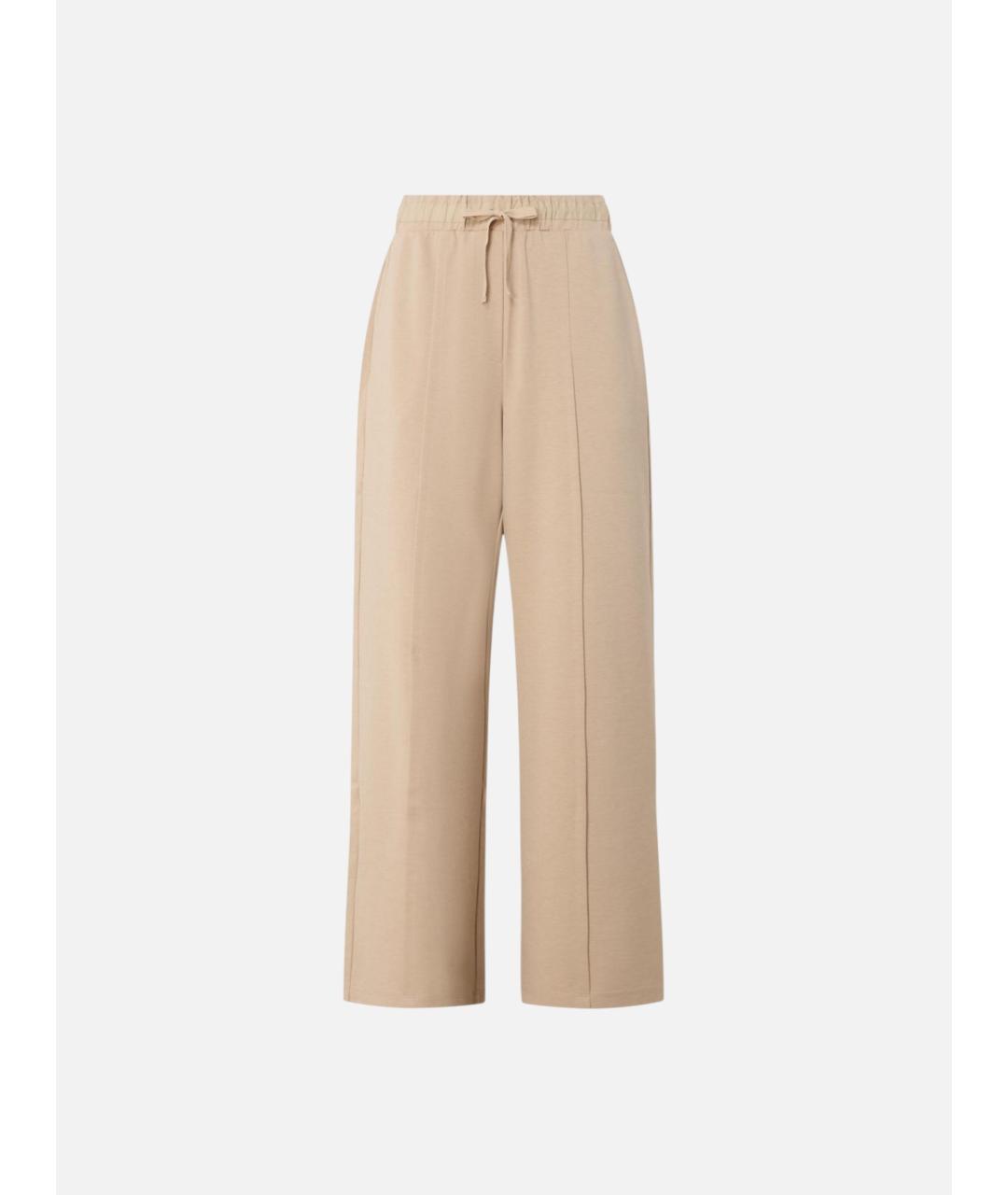WEEKEND MAX MARA Бежевые хлопковые прямые брюки, фото 6