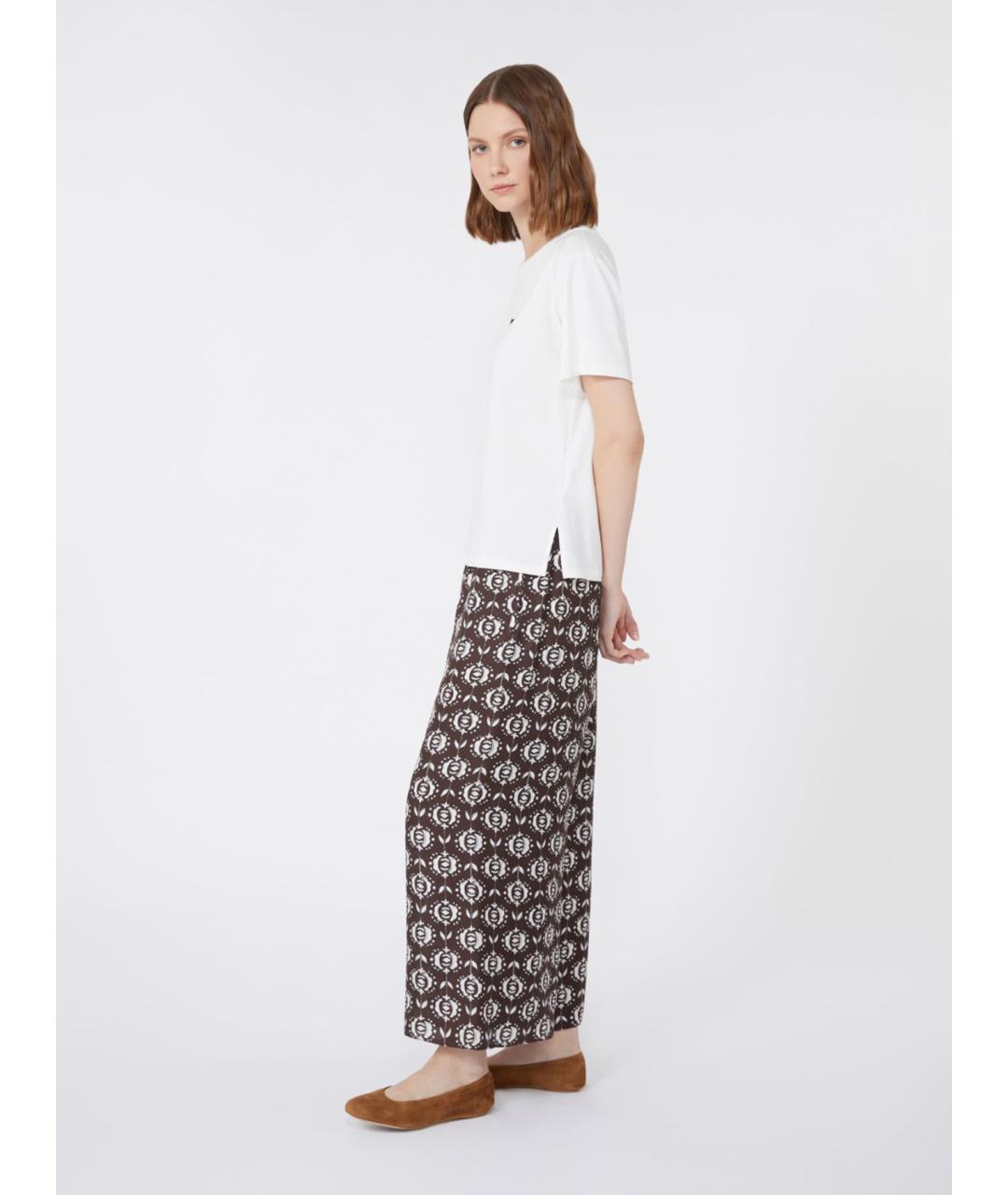 WEEKEND MAX MARA Белая хлопковая футболка, фото 2
