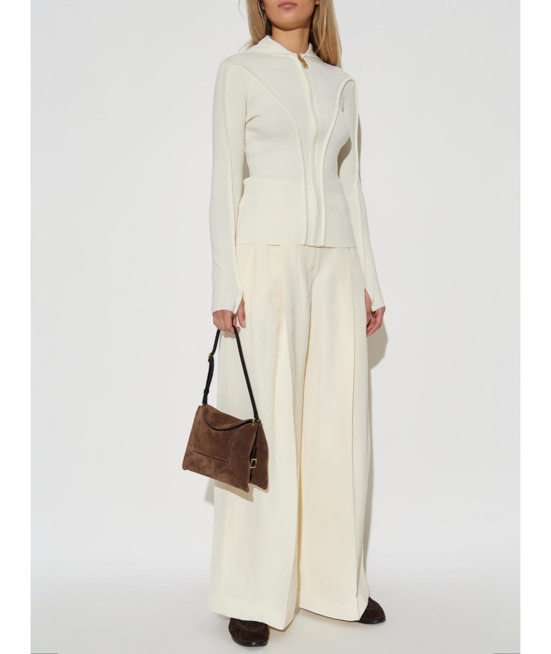 VICTORIA BECKHAM Белый шерстяной кардиган, фото 2