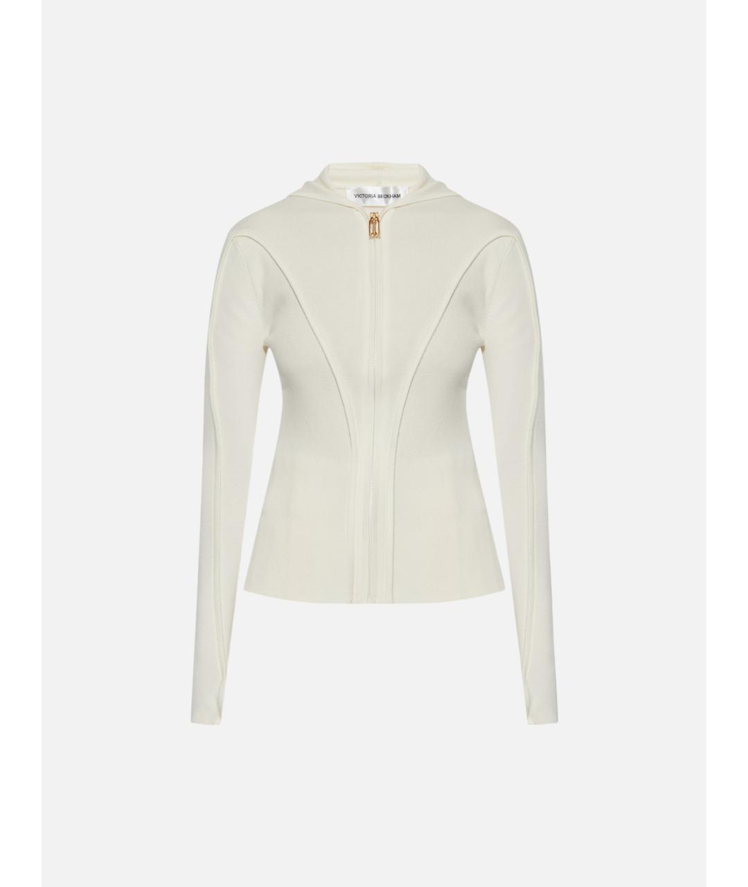 VICTORIA BECKHAM Белый шерстяной кардиган, фото 6