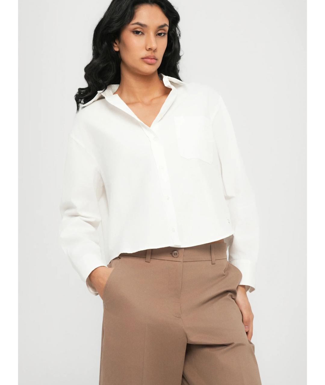 WEEKEND MAX MARA Бежевые хлопковые прямые брюки, фото 4