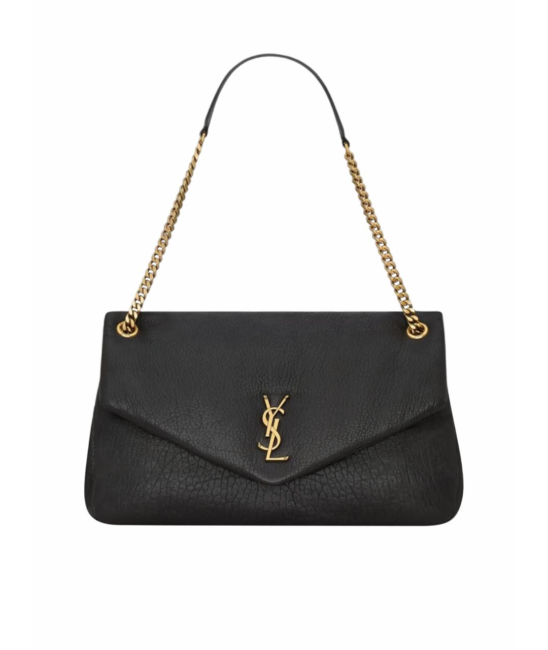 SAINT LAURENT Черная кожаная сумка через плечо, фото 1