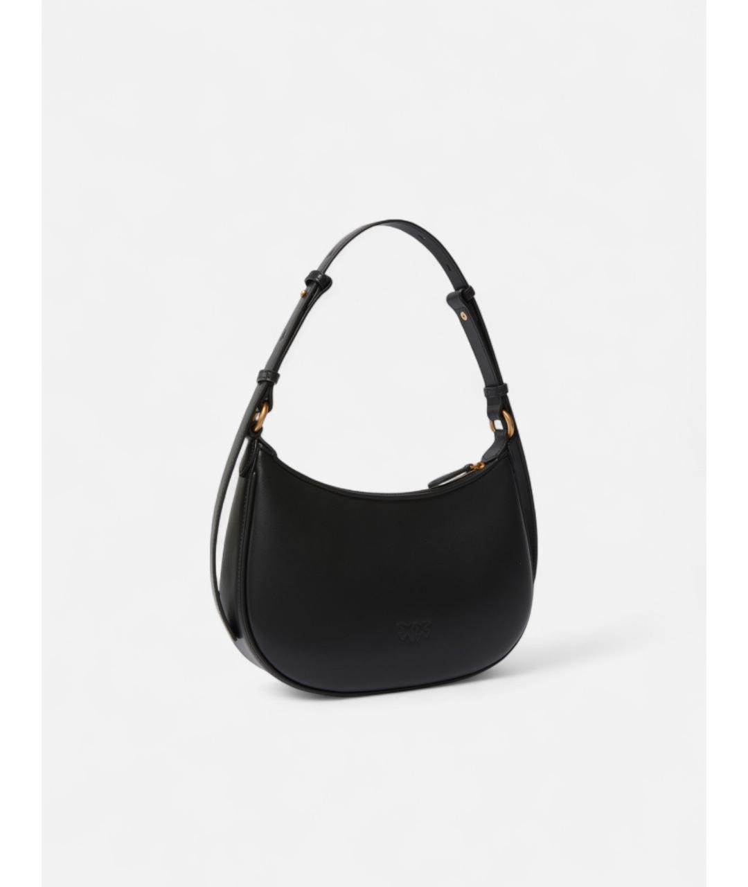 PINKO Черная кожаная сумка через плечо, фото 4