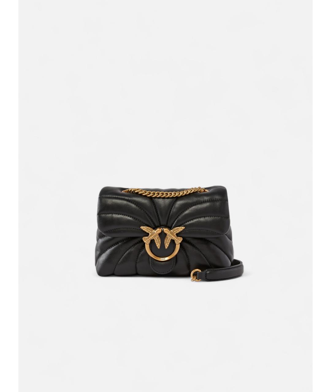 PINKO Черная кожаная сумка через плечо, фото 5
