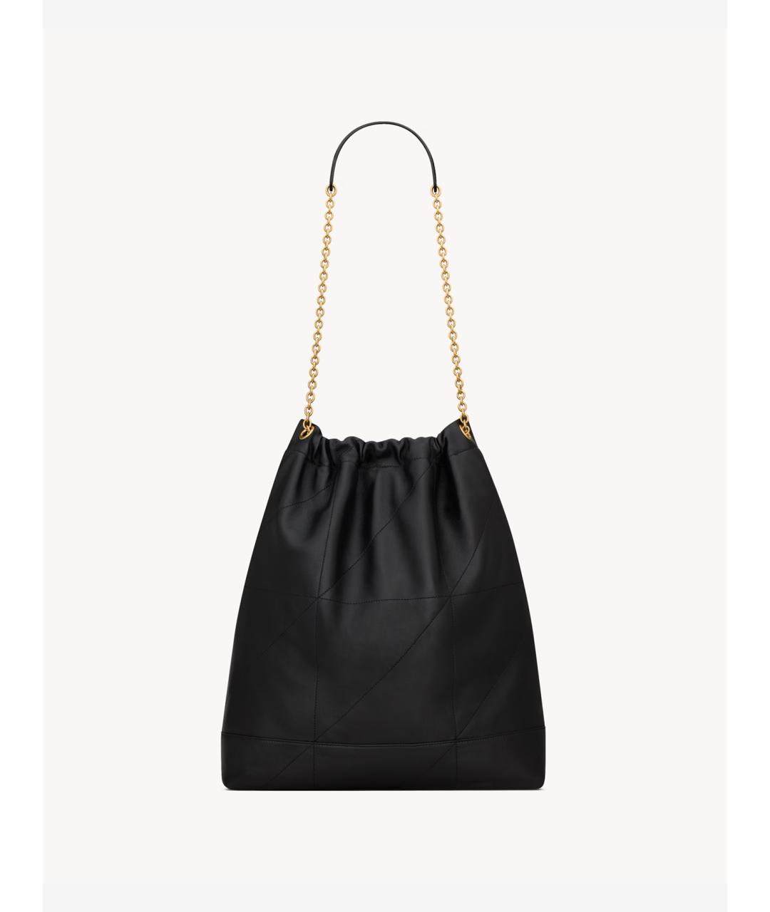 SAINT LAURENT Черная кожаная сумка через плечо, фото 3