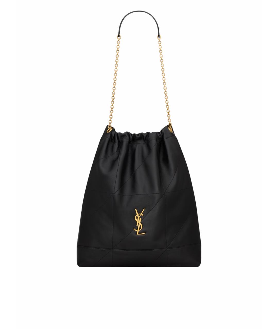 SAINT LAURENT Черная кожаная сумка через плечо, фото 1