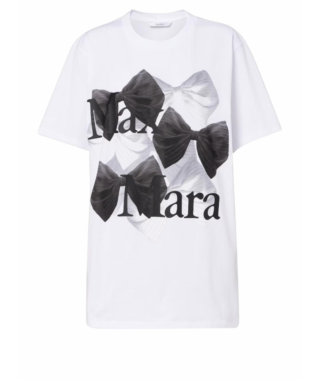 MAX MARA Белая хлопковая футболка, фото 1