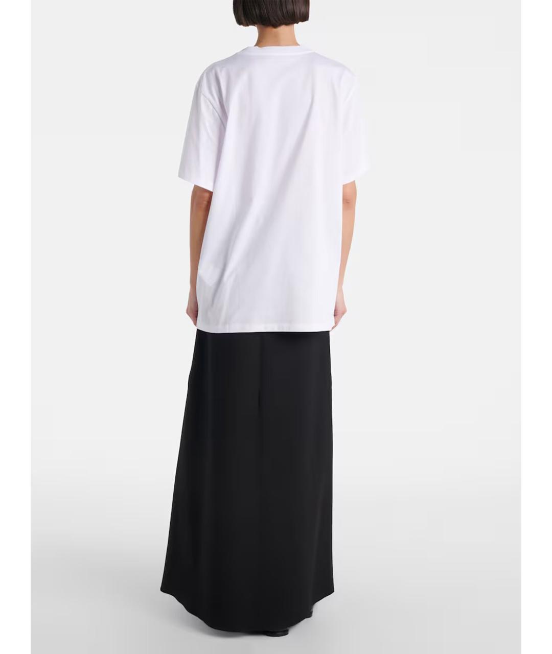 MAX MARA Белая хлопковая футболка, фото 3