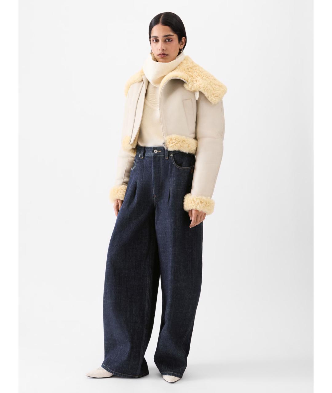 JACQUEMUS Темно-синие хлопковые прямые джинсы, фото 2