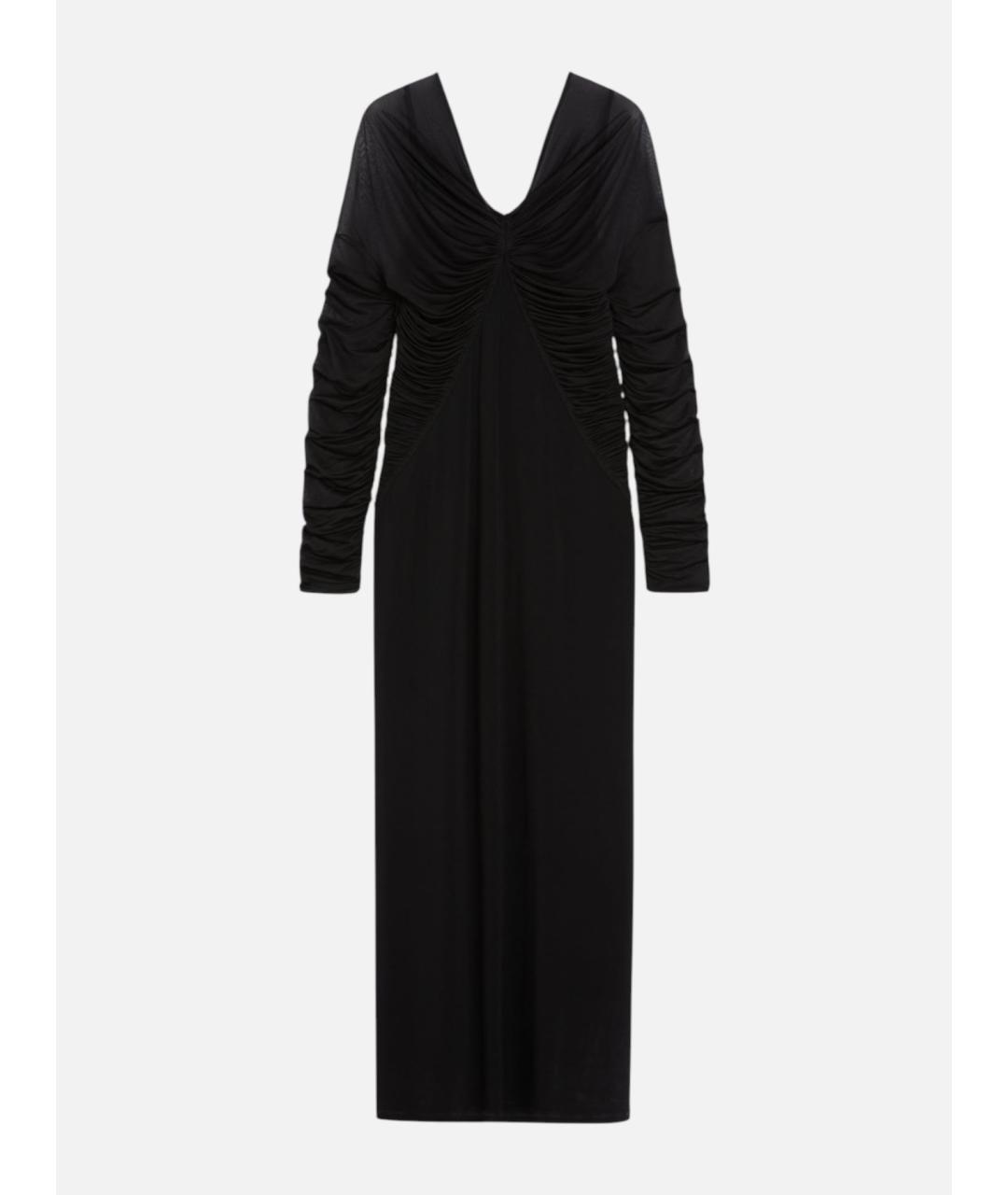MAX MARA Черное вискозное вечернее платье, фото 5
