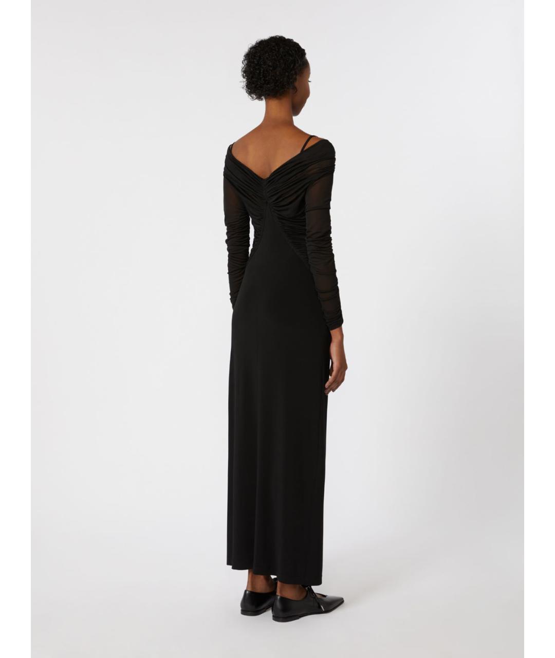 MAX MARA Черное вискозное вечернее платье, фото 3