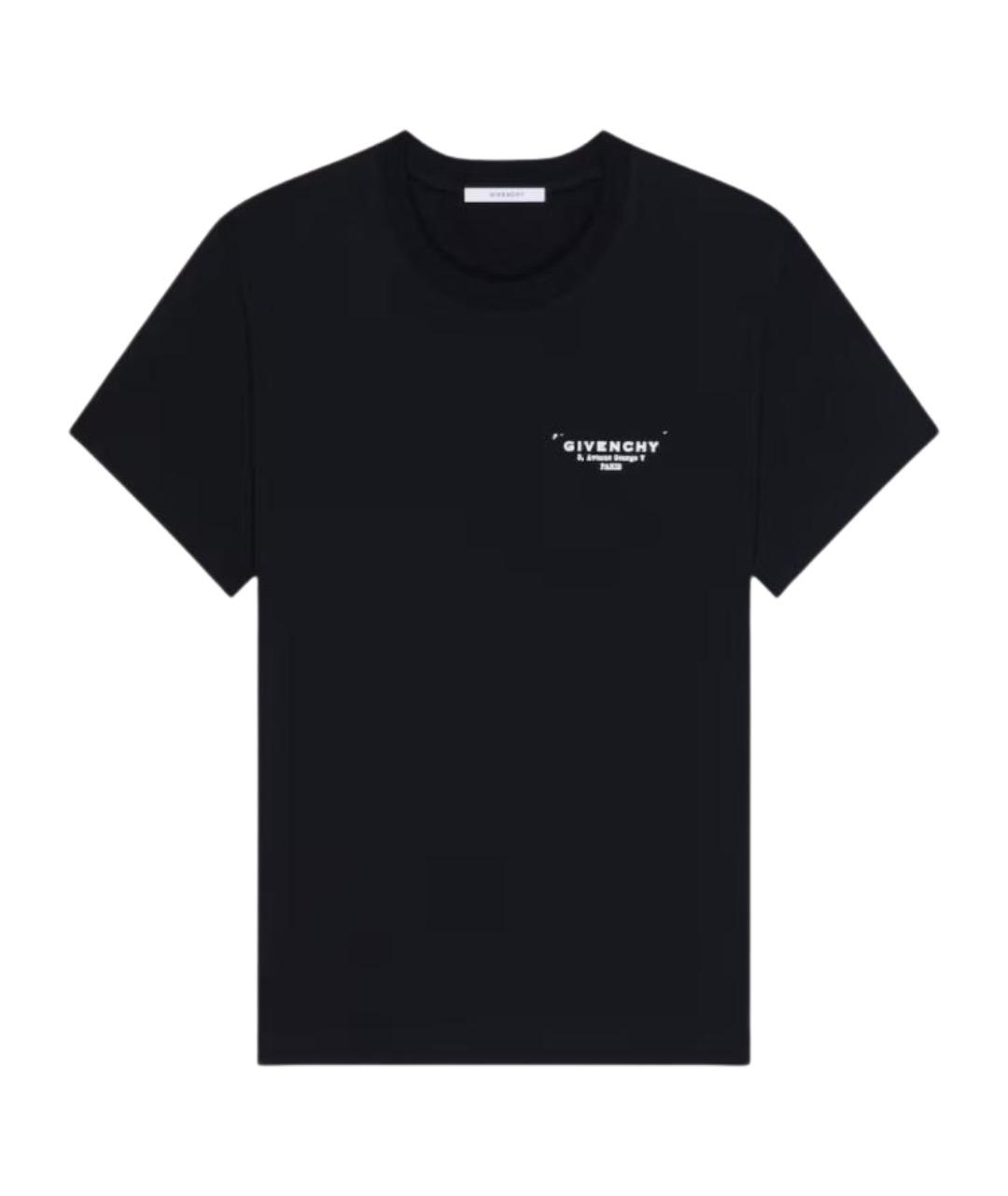 GIVENCHY Черная хлопковая футболка, фото 1