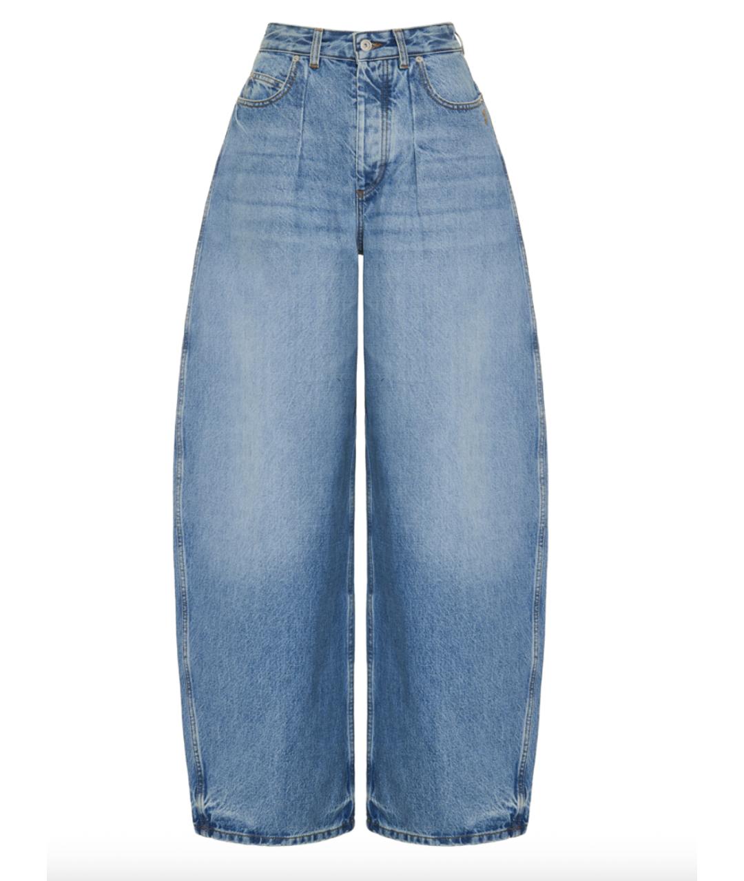 JACQUEMUS Голубые хлопковые прямые джинсы, фото 7