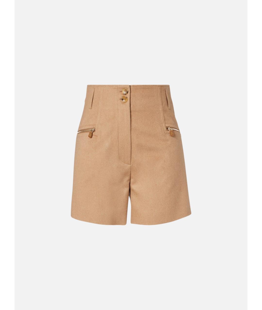 MAX MARA Бежевые шерстяные шорты, фото 6
