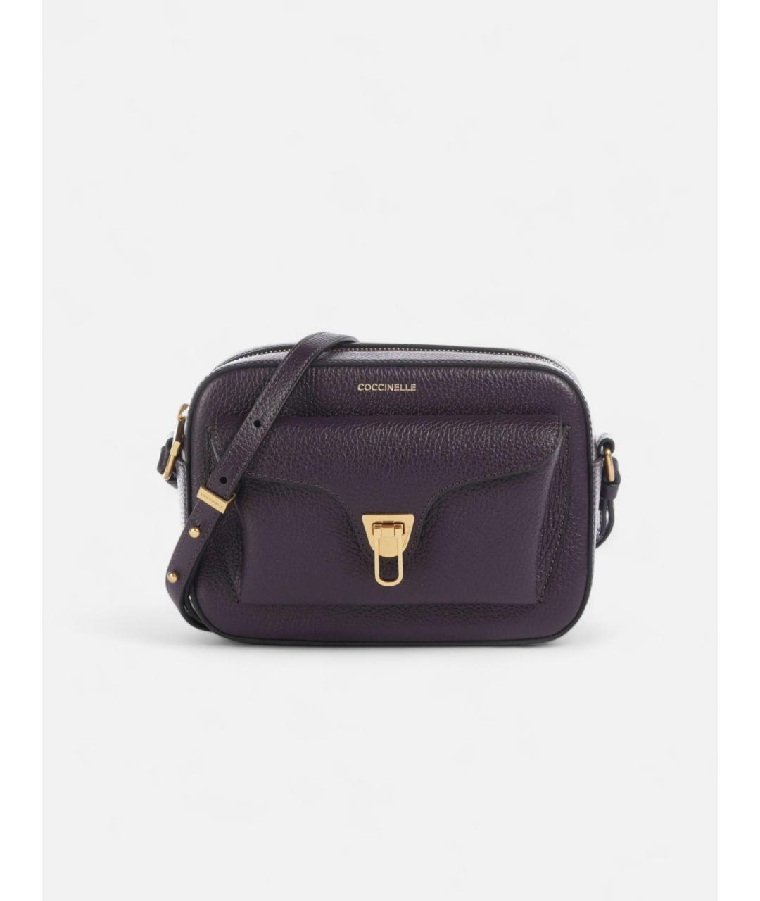 COCCINELLE Фиолетовая кожаная сумка через плечо, фото 6