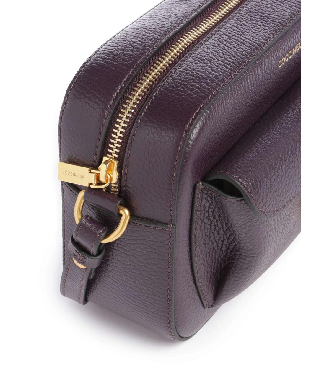 COCCINELLE Фиолетовая кожаная сумка через плечо, фото 3