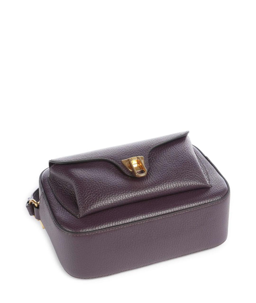 COCCINELLE Фиолетовая кожаная сумка через плечо, фото 4