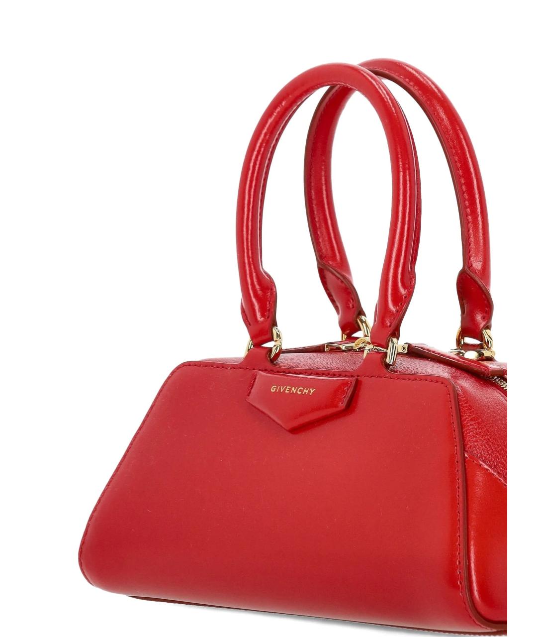 GIVENCHY Красная кожаная сумка тоут, фото 4