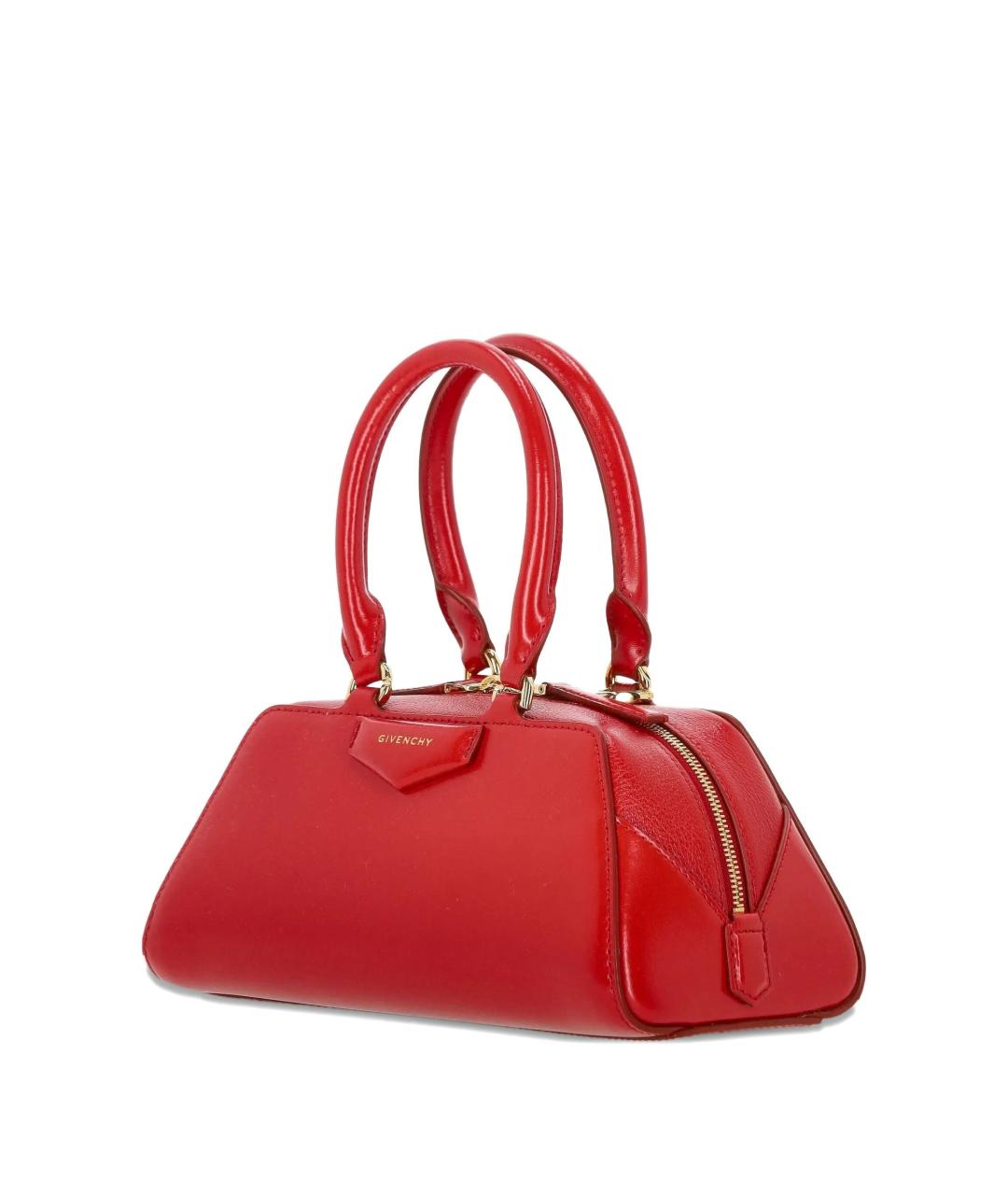 GIVENCHY Красная кожаная сумка тоут, фото 3
