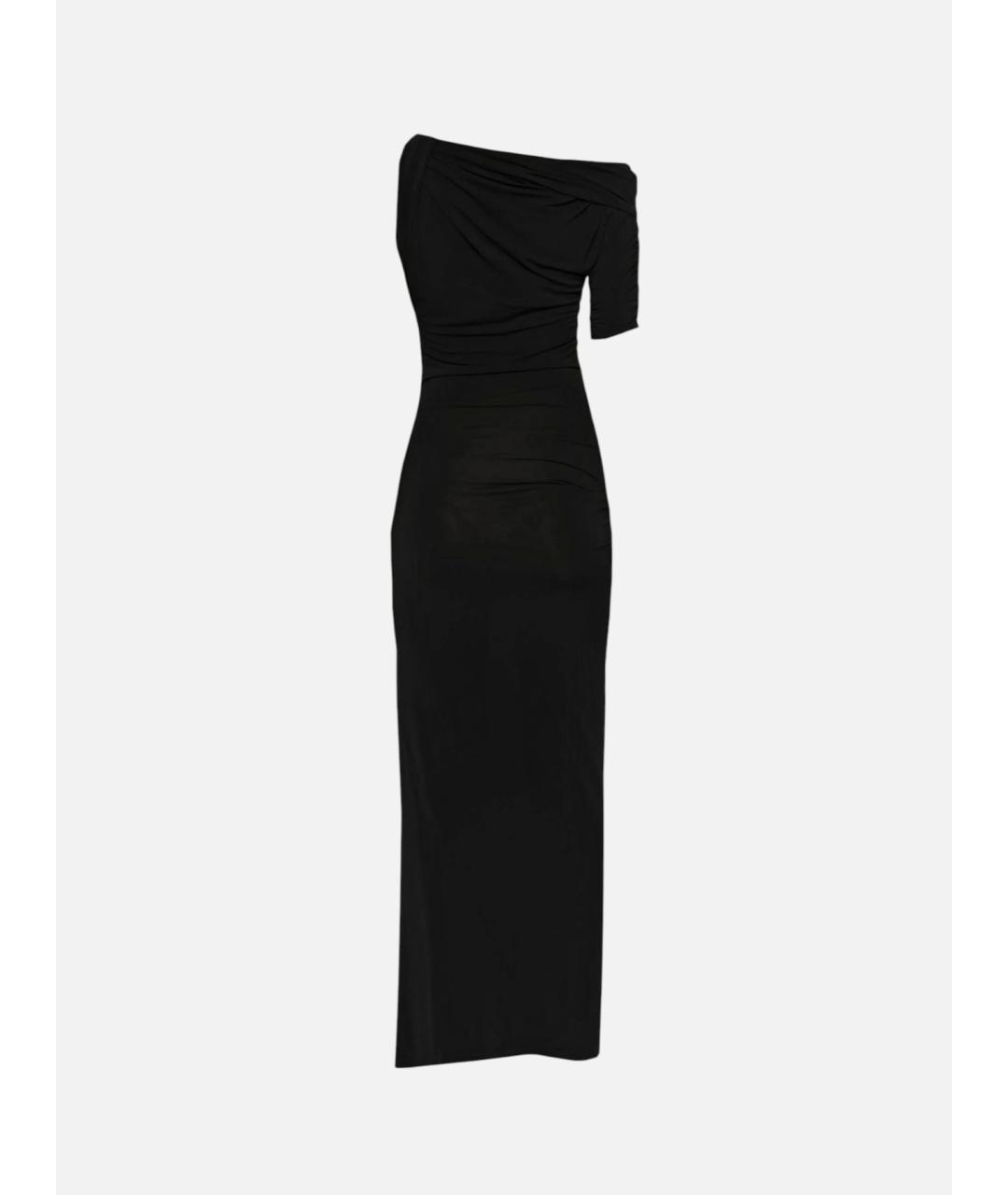 JACQUEMUS Черное вискозное коктейльное платье, фото 4