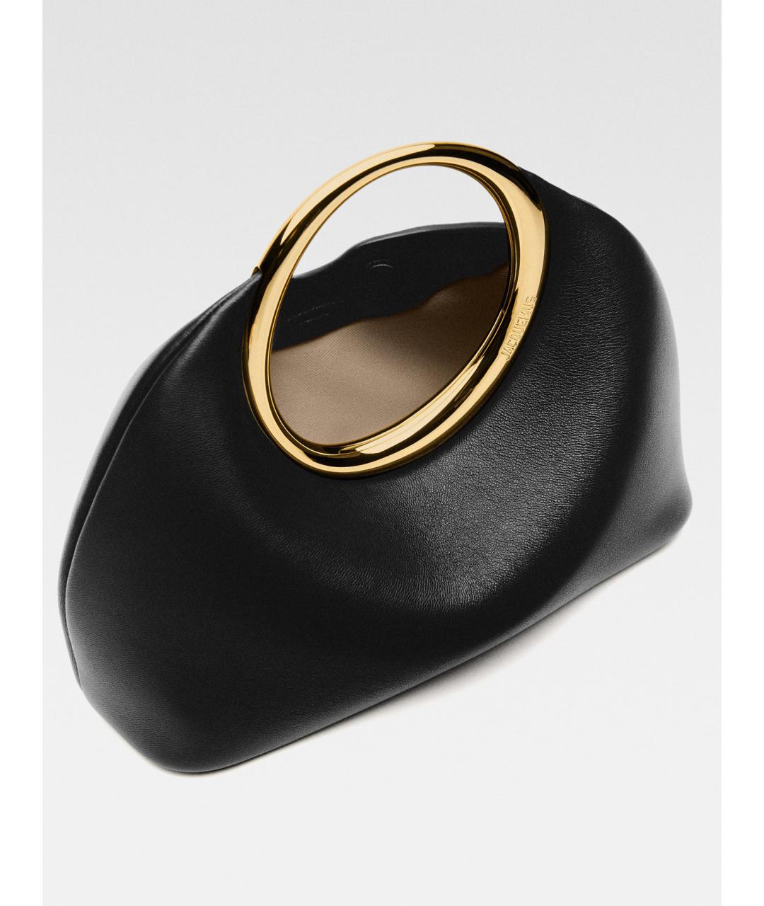 JACQUEMUS Зеленая кожаная сумка с короткими ручками, фото 6