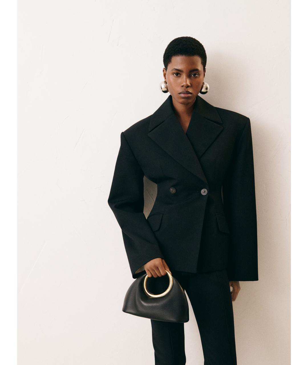 JACQUEMUS Зеленая кожаная сумка с короткими ручками, фото 2